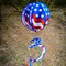 In the Breeze 11-inch USA Flag Hanging Ball Spinner, Wind Spinner, 2490
